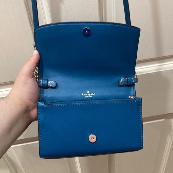 Kate Spade Staci Dark Peacock Blue Crossbody Purse Bag - Picture 5 of 16